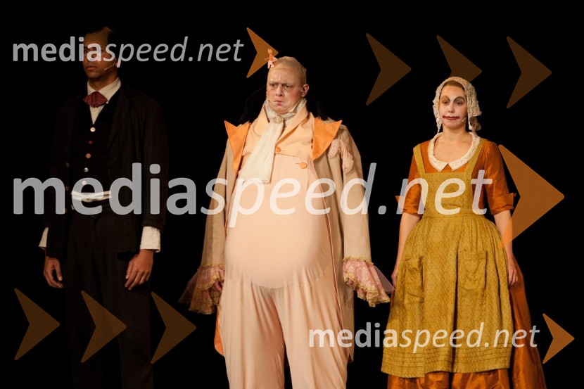 Jose, igraelc, raper, Luka Cimprič, igralec in Maja Nemec, igralkaRokovnjači, premiera v SNG Nova Gorica