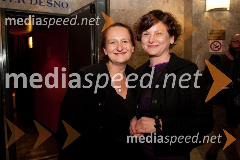 Marinka Poštrak, umetnostna vodja Prešernovega gledališča Kranj in Martina Mrhar, v.d. umetniške vodje SNG Nova GoricaRokovnjači, premiera v SNG Nova Gorica