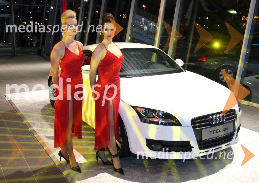 Hostesi in Audi TTPorsche Maribor, otvoritev salona vozil Audi