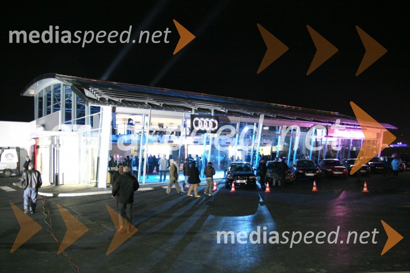 Salon vozil Audi na Ptujski cesti v MariboruPorsche Maribor, otvoritev salona vozil Audi