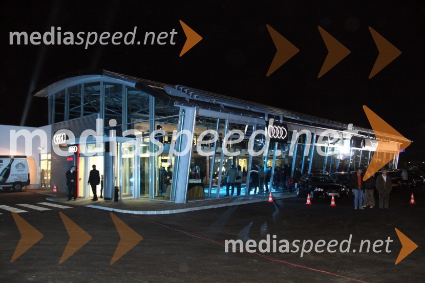Salon vozil Audi na Ptujski cesti v MariboruPorsche Maribor, otvoritev salona vozil Audi