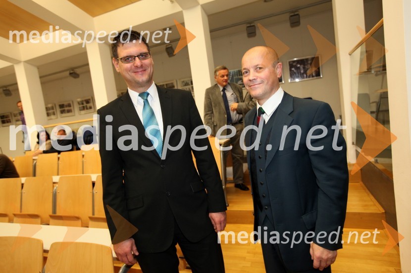 Damir Mlakar, Univerza v Mariboru in  	Jože Furman, vodja kabineta rektorja Univerze v MariboruObisk rektorja TU Graz prof. dr. Haralda Kainza in zasedanje Slovenske rektorske konference