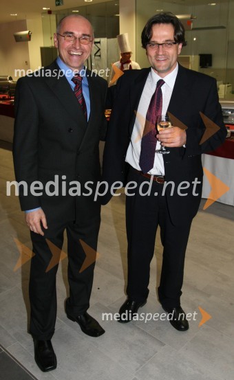 Andrej Hajdinjak, direktor Porsche Maribor in Martin Wieneroither, direktor PGA FrancijaPorsche Maribor, otvoritev salona vozil Audi