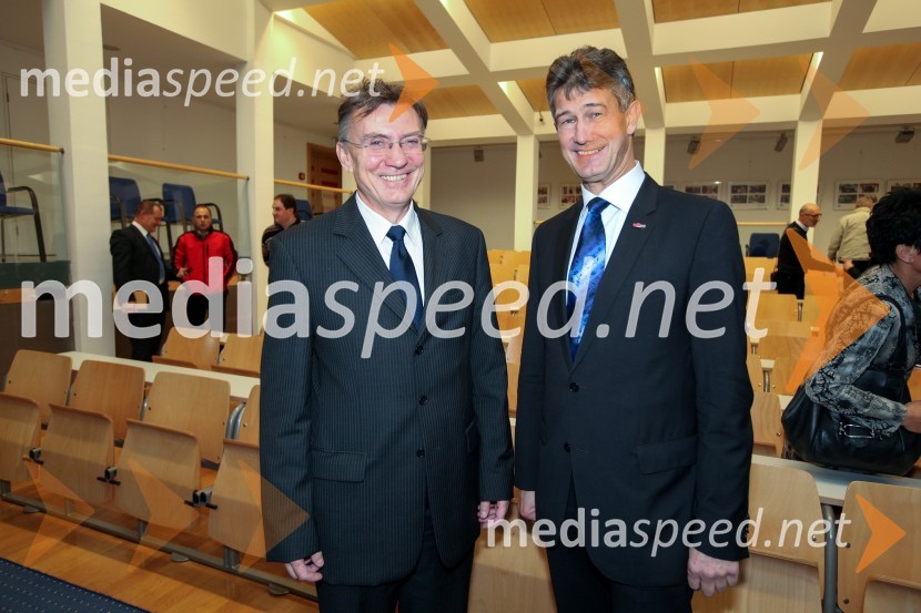 Prof. dr. Danijel Rebolj, rektor Univerze v Mariboru in prof. dr. Harald Kainz, rektor TU GrazObisk rektorja TU Graz prof. dr. Haralda Kainza in zasedanje Slovenske rektorske konference