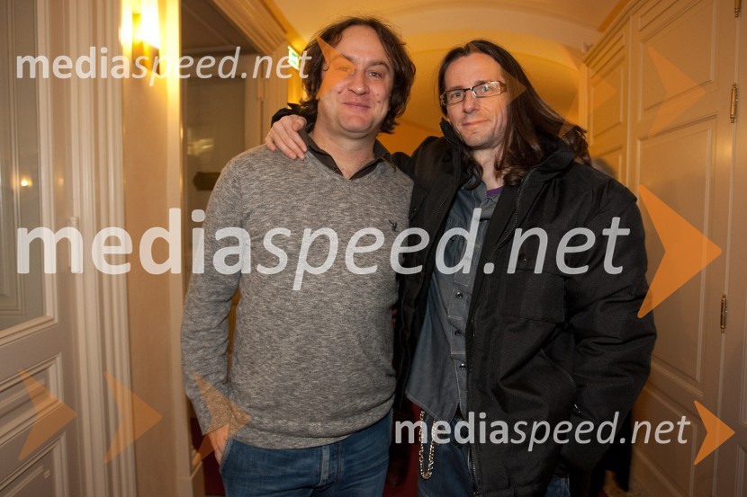 Vlado Mihajlovič, član skupine Srečna Mladina, menedžer skupine Big Foot Mama; Alen Steržaj, član skupine Big Foot MamaModna revija Mura, predstavitev pomladno - poletne kolekcije 2013