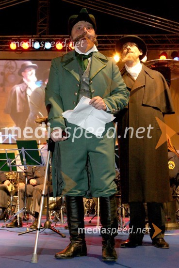 Andrej Rozman Roza, igralec in ...Otvoritev tirne vzpenjače na Ljubljanski grad