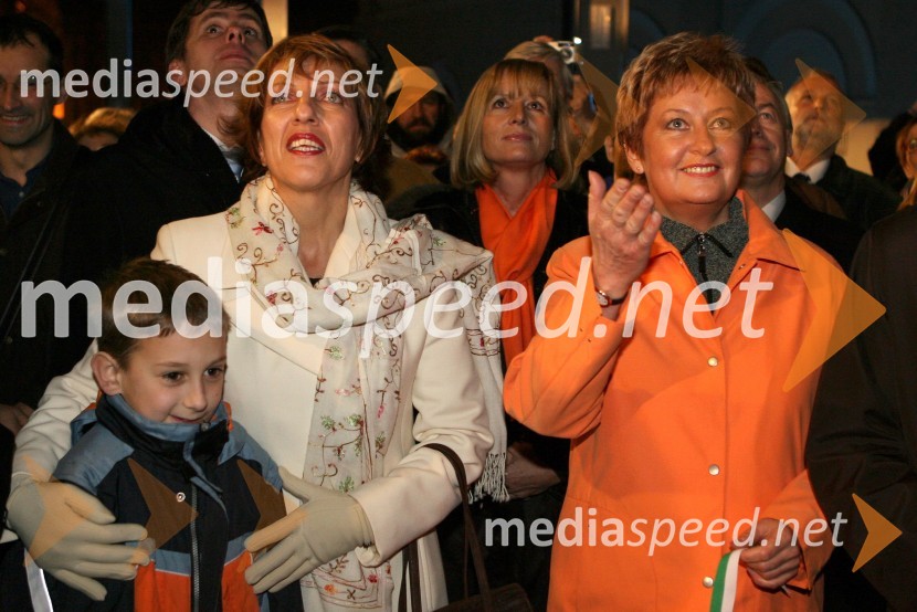 ..., Viktorija Potočnik, nekdanja Ljubljanska županja, Danica Simšič, nekdanja Ljubljanska županjaOtvoritev tirne vzpenjače na Ljubljanski grad