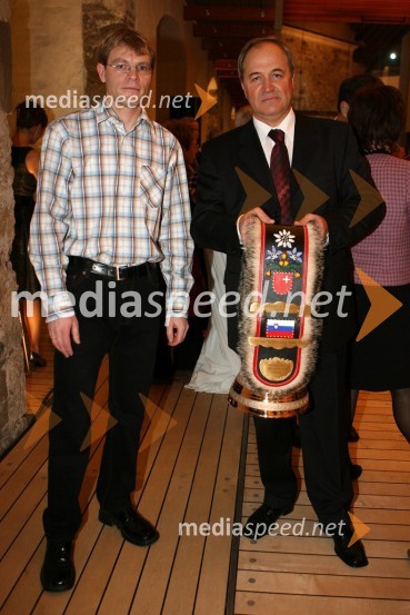 Volkmar Walz, predstavnik Garavente in Stane Miklavec, koncesionar Festival LjubljanaOtvoritev tirne vzpenjače na Ljubljanski grad