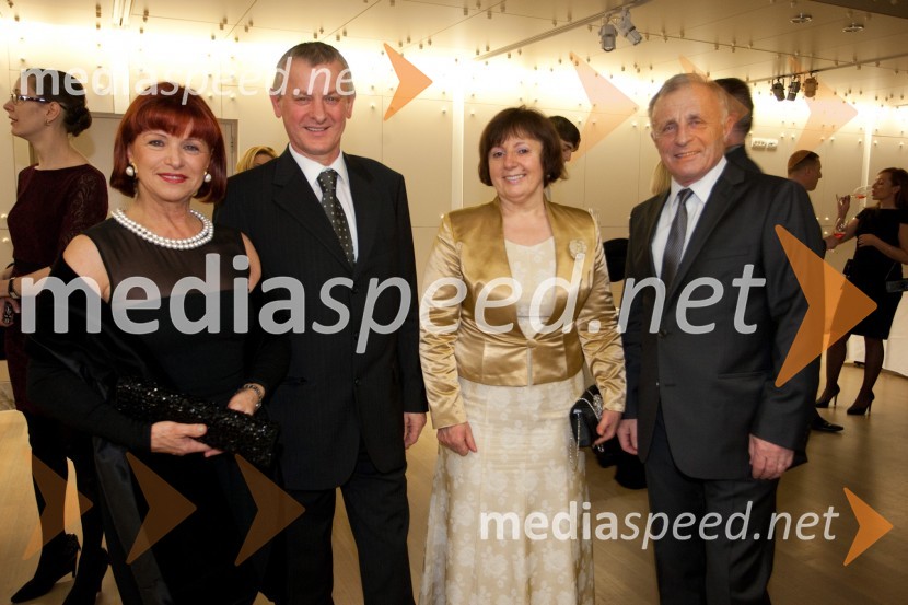 Maruša Glavan, direktorica podjetja Manet ; Franc Fink; Tatjana Fink, direktorica podjetja Trimo Trebnje d.d.; Tone Glavan20. Managerski koncert