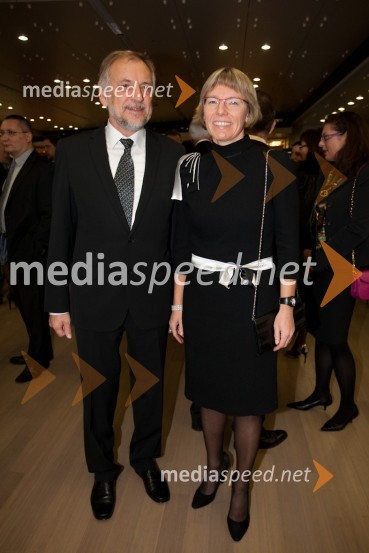 Bojan Falež; Vera Aljančič Falež, članica uprave Mercatorja, predsednica Lions kluba Viva20. Managerski koncert