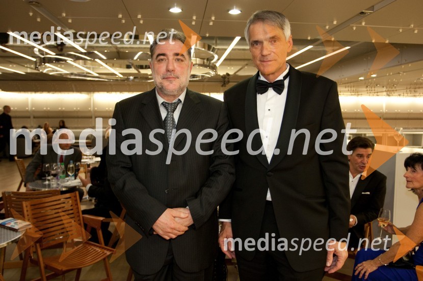 Ivo Lipanović, dirigent; Slobodan Sibinčič, predsednik uprav GV skupine in predsednik sveta Managerskih koncertov20. Managerski koncert