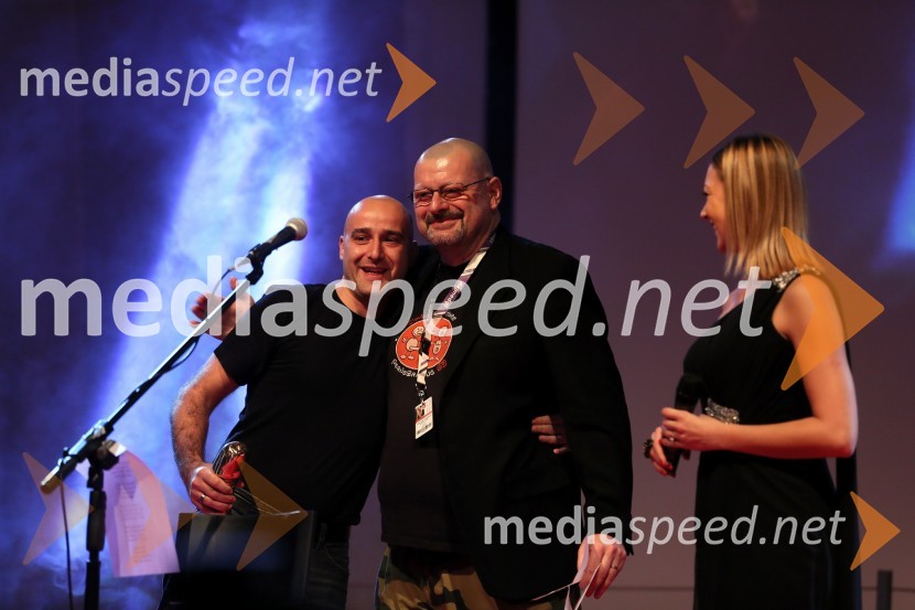 Jan Veroti, FKK savna Andiamo in dobitnik Zlatega Stojana, Max Modic, filmski kritik in publicist; Neža Marolt, povezovalka programaSejem erotike 69 in podelitev nagrad Zlati Stojan