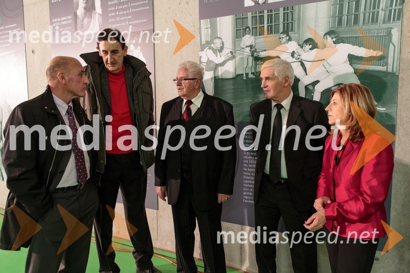 Brane Oblak, nekdanji nogometaš, Aljoša Žorga, nekdanji košarkar, Miroslav Steržaj, nekdanji kegljač, Rudi Hiti, nekdanji hokejist; Mima Jaušovec, nekdanja tenisačicaHram športnih junakov, otvoritev