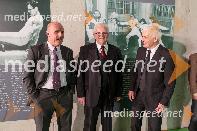 Brane Oblak, nekdanji nogometaš; Miroslav Steržaj, nekdanji kegljač; Rudi Hiti, nekdanji hokejistHram športnih junakov, otvoritev