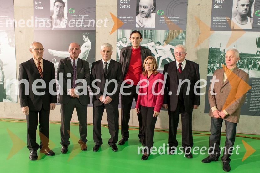 Miro Cerar, nekdanji gimnastičar; Brane Oblak, nekdanji nogometaš; Rudi Hiti, nekdanji hokejist; Aljoša Žorga, nekdanji košarkar; Mima Jaušovec, nekdanja tenisačica; Miroslav Steržaj, nekdanji kegljač;  Albin Felc, nekdanji hokejistHram športnih junakov, otvoritev