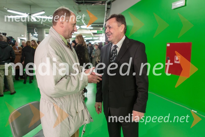 Jože Zidar, predsednik Društva športnih novinarjev Slovenije;  	Zoran Jankovič, župan Mestne občine LjubljanaHram športnih junakov, otvoritev