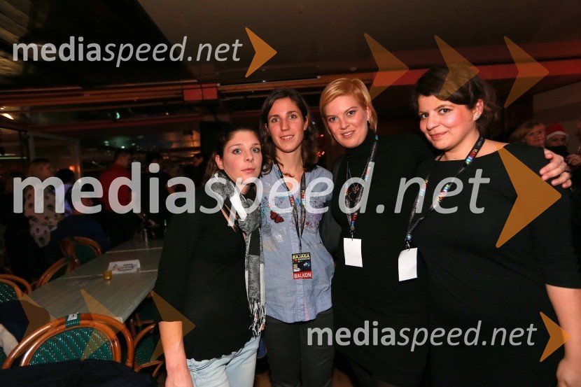 Anja Turk, asistentka svetovalke za stike z javnostjo, EPM MB 2013; Aljoša Kirič, svetovalec za trženje, EPM MB 2013; Špela Debenjak, KMŠ; Sara Sorger, vodja pisarne, EPM MB 2013; Kristina Rešek, svetovalka za stike z javnostjo, EPM MB 2013Bajaga i Instruktori ter Manouche, tradicionalni božični koncert