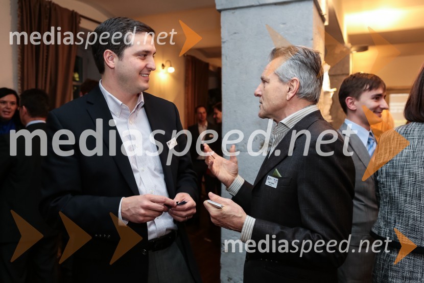 Peter Righi, CEED Global; Branko Drobnak, Double RecallAmCham, srečanje in pogovor z Jeffom Hoffmanom, svetovalcem Baracka Obame