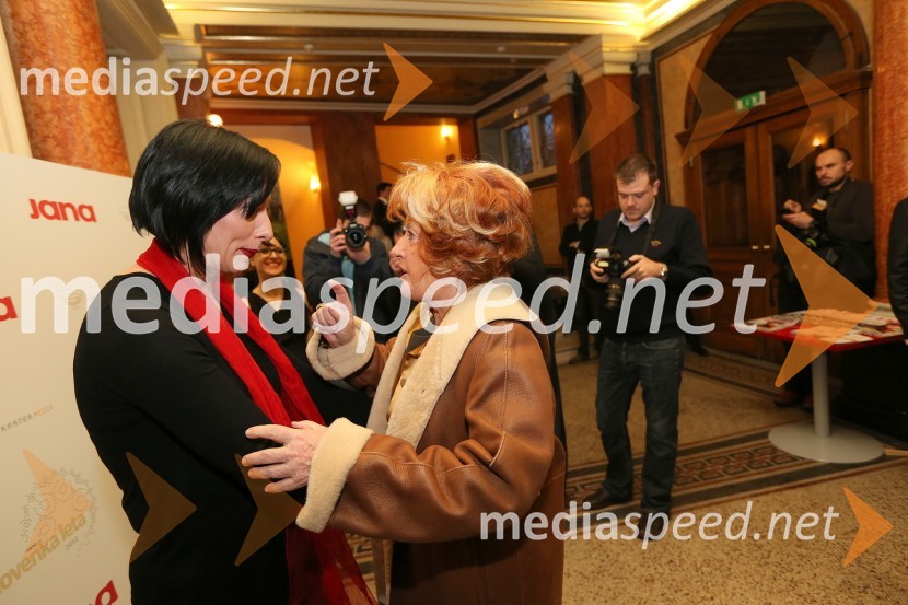 Melita Berzelak, glavna in odgovorna urednica revije Jana; Bernarda Jeklin, nekdanja urednica revije JanaSlovenka leta 2012 je Urška Žolnir