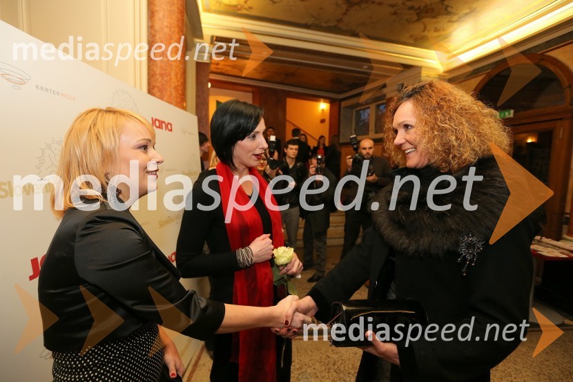 Tanja Škarjot, izvršna urednica uredništev Krater media; Melita Berzelak, glavna in odgovorna urednica revije Jana; Petra Majdič, nekdanja tekačica na smučehSlovenka leta 2012 je Urška Žolnir