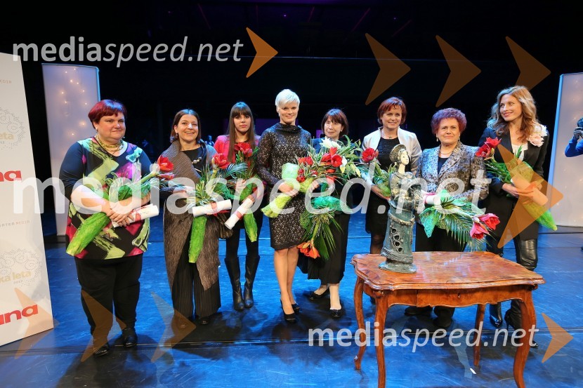 	
  	Miša Pušenjak; agronomka in svetovalka za zelenjadarstvo na kmetijski svetovalni službi v KGZ Maribor; dr. Branka Jurišić, profesorica specialne pedagogike; Špela Lipošek, sekretarka na oddelku za socialna in zdravstvena vprašanja Študentske organizacije Univerze v Mariboru; Urška Žolnir, judoistka in Slovenka leta 2012; doc. dr. Dušana Findeisen, predavateljica na Filozofski fakulteti v Ljubljani; dr. Valerija Bužan, direktorica Centra Dolfke Boštjančič Ig; Dubravka Tomšič Srebotnjak, pianistka; Nika Zupanc, industrijska oblikovalkaSlovenka leta 2012 je Urška Žolnir