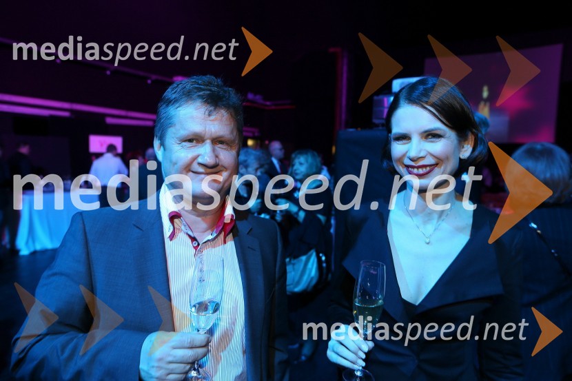 Iztok Krivec, lastnik Celjskih mesnin, Radgonskih goric in Pršutarne Lokev; Eva Longyka Marušič, voditeljicaSlovenka leta 2012 je Urška Žolnir