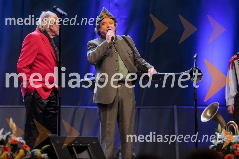 Tone Fornezzi Tof, novinar; Klemen Košir, humoristKoncert ob 60 letnici delovanja ansambla Avsenik
