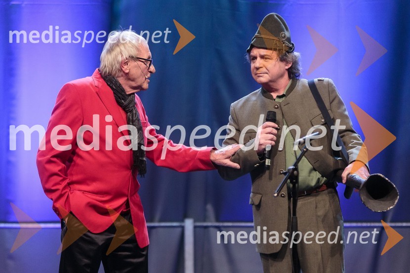 Tone Fornezzi Tof, novinar; Klemen Košir, humoristKoncert ob 60 letnici delovanja ansambla Avsenik