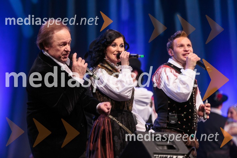 Alfi Nipič, pevec; člana ansambla Saša AvsenikaKoncert ob 60 letnici delovanja ansambla Avsenik