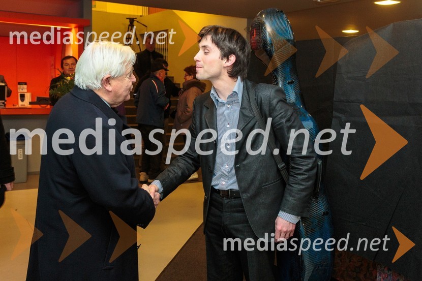 Milan Kučan, nekdanji predsednik Republike Slovenije; Tilen Artač, imitatorKoncert ob 60 letnici delovanja ansambla Avsenik