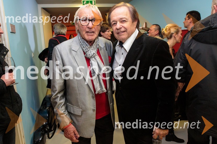 Tone Fornezzi Tof, novinar; Alfi Nipič, pevecKoncert ob 60 letnici delovanja ansambla Avsenik