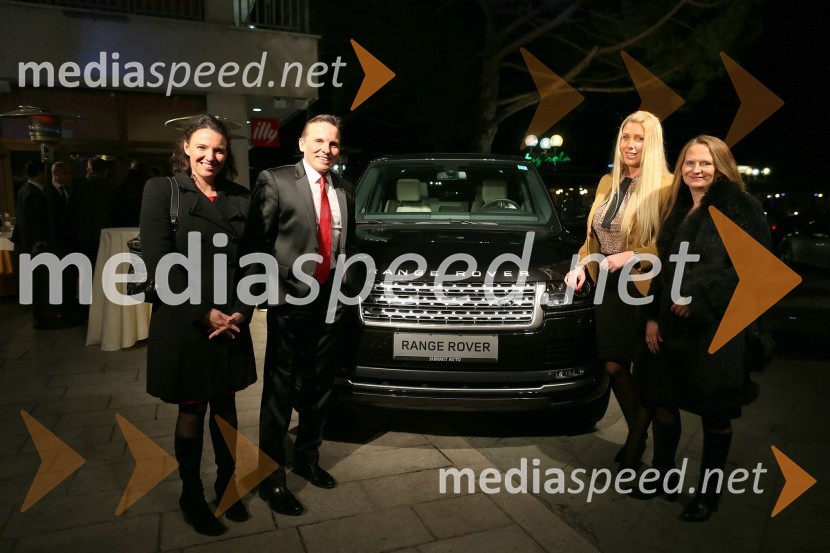 Tina Filipan, pomočnica direktorja Summit Leasing Slovenija; Mitja Otorepec, direktor Summit leasing Slovenija	; Anja Šerbinek; Ema KozarSummit avto, predstavitev novega avtomobila Range Rover