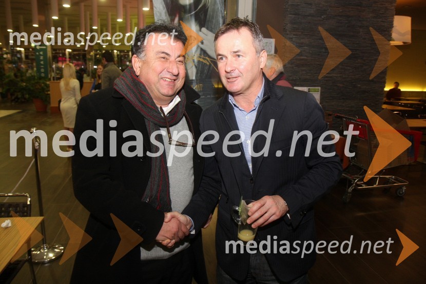 Dr. Melqart Mohamad Berro; Primož Ulaga, direktor Smučarske zveze SlovenijeDruženje s Tino Maze in predstavitev srebrnika z njeno podobo