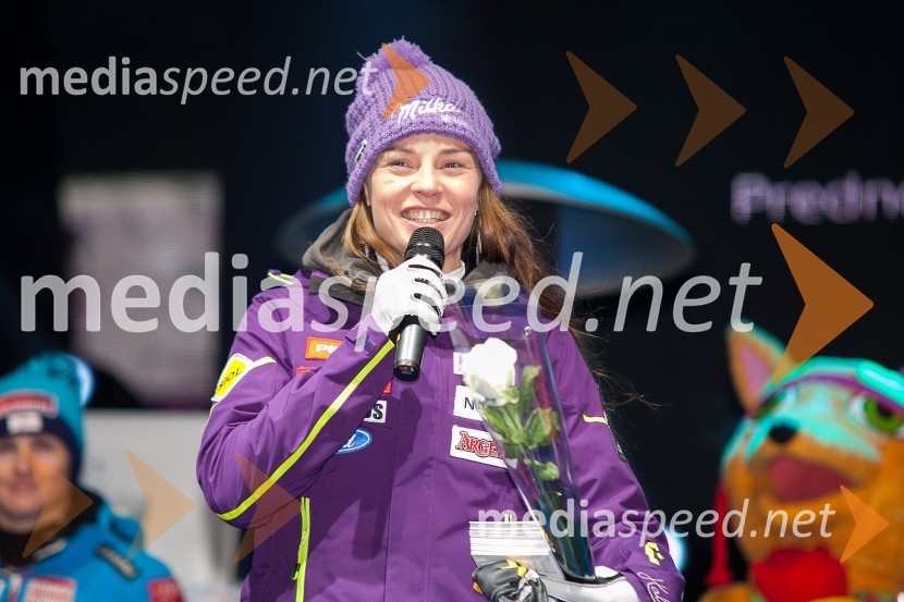 Tina Maze, smučarka49. Zlata lisica 2012, žrebanje štartnih številk za veleslalom ter koncert skupine Soul Fingers