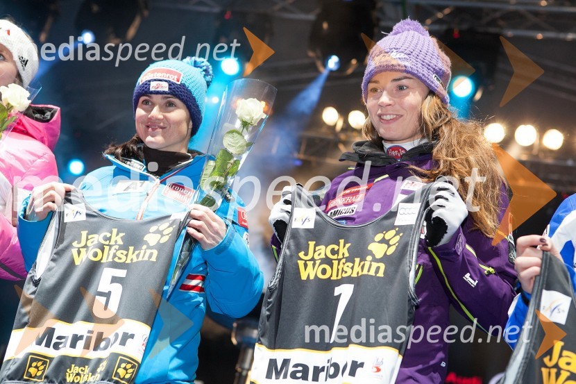 Elisabeth Görgl, smučarka (Avstrija); Tina Maze, smučarka49. Zlata lisica 2012, žrebanje štartnih številk za veleslalom ter koncert skupine Soul Fingers