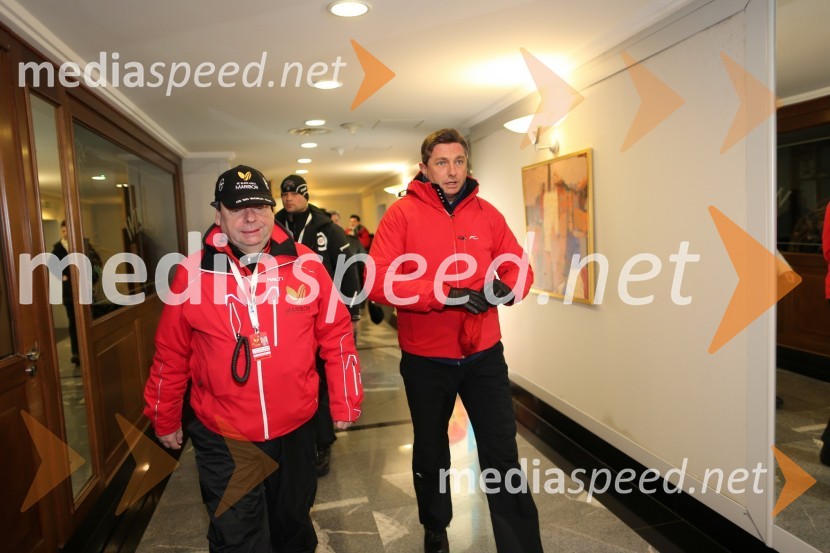 Srečko Vilar, generalni sekretar Zlate lisice; Borut Pahor, predsednik Republike Slovenije49. Zlata lisica, veleslalom in druženje v VIP prostoru