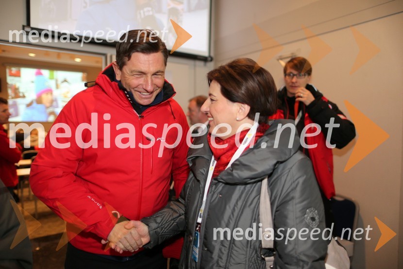 Borut Pahor, predsednik Republike Slovenije; Ljudmila Novak, ministrica za Slovence v zamejstvu in po svetu49. Zlata lisica, veleslalom in druženje v VIP prostoru