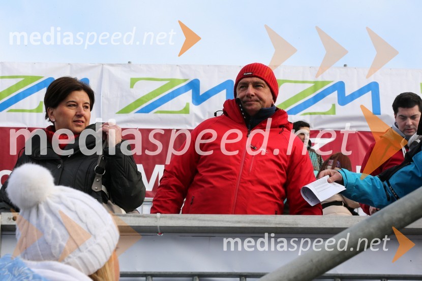 Ljudmila Novak, ministrica za Slovence v zamejstvu in po svetu; Borut Pahor, predsednik Republike Slovenije49. Zlata lisica, veleslalom in druženje v VIP prostoru