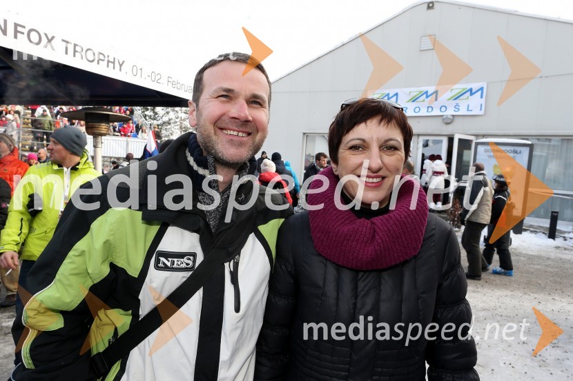 Borut Cvetkovič, direktor podjetja Radgonske gorice, d.d., soproga Alenka Cvetkovič49. Zlata lisica, veleslalom in druženje v VIP prostoru