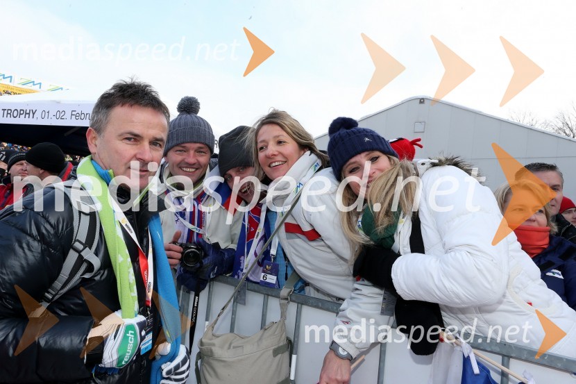 Primož Ulaga, predsednik Smučarske zveze Slovenije; navijači49. Zlata lisica, veleslalom in druženje v VIP prostoru