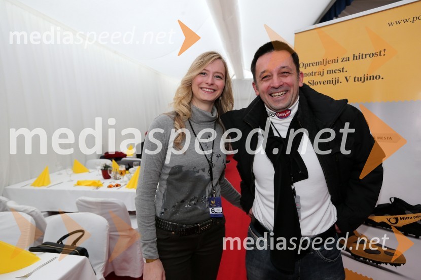 Ana Marinič; Vinko Filipič, član poslovodstva Pošte Slovenije49. Zlata lisica, veleslalom in druženje v VIP prostoru