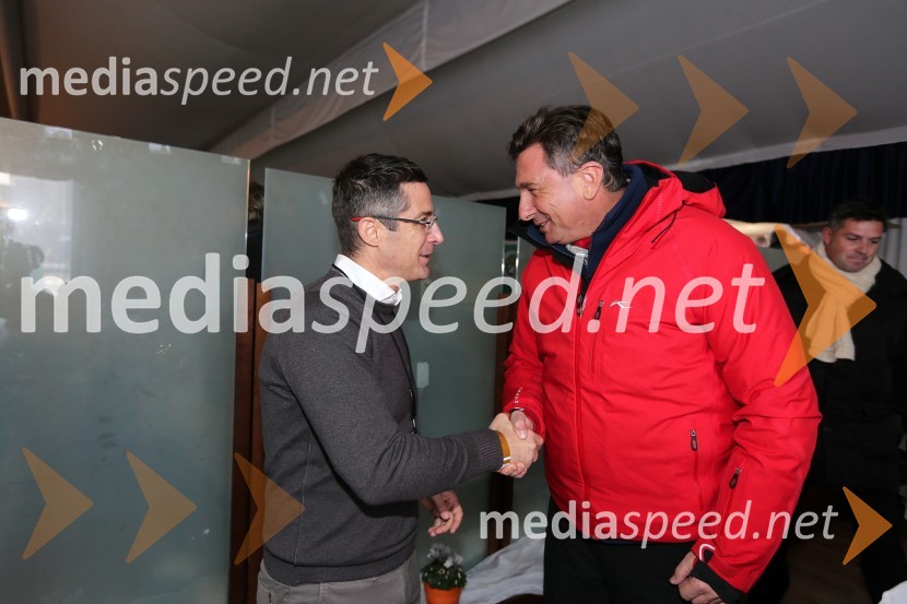 Mag. Boris Novak, generalni direktor Pošte Slovenije; Borut Pahor, predsednik Republike Slovenije49. Zlata lisica, veleslalom in druženje v VIP prostoru