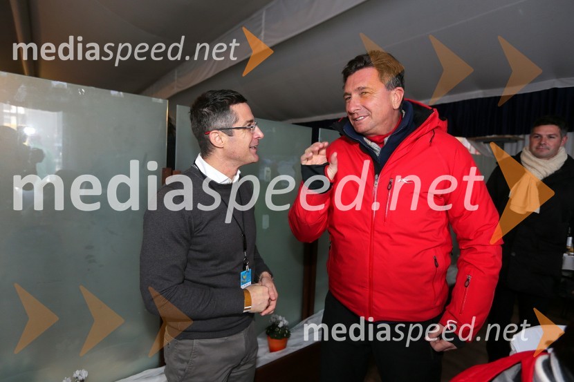 Mag. Boris Novak, generalni direktor Pošte Slovenije; Borut Pahor, predsednik Republike Slovenije49. Zlata lisica, veleslalom in druženje v VIP prostoru