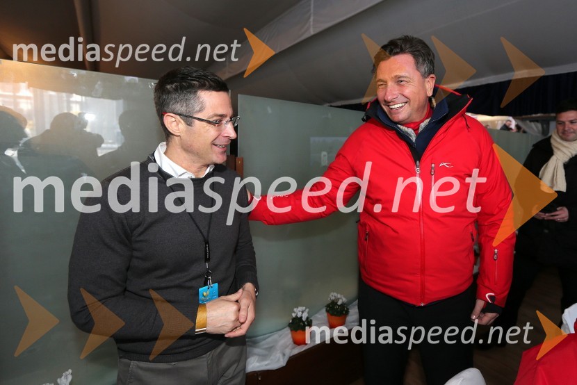 Mag. Boris Novak, generalni direktor Pošte Slovenije; Borut Pahor, predsednik Republike Slovenije49. Zlata lisica, veleslalom in druženje v VIP prostoru