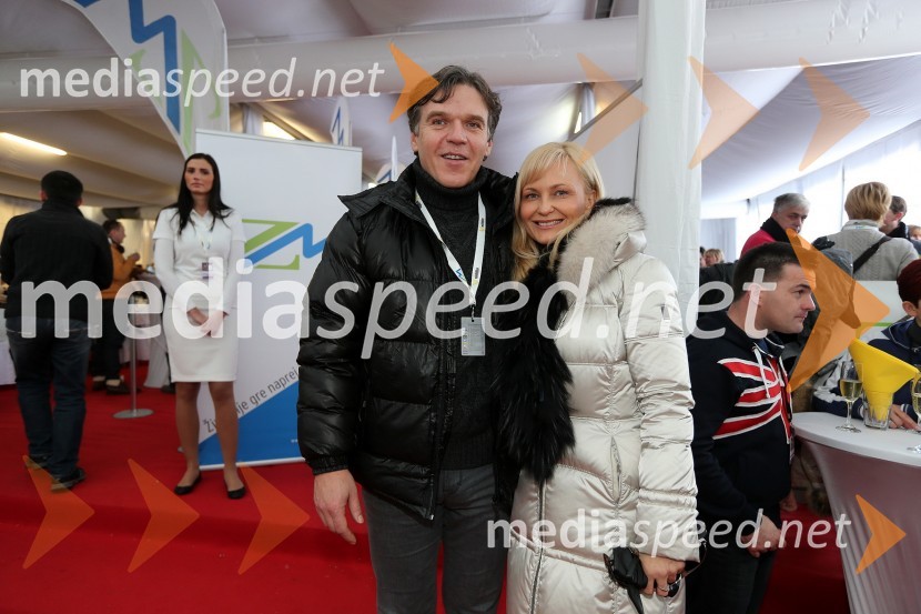 David Kastelic, član uprave Zavarovalnice Maribor; Jerneja Jager, direktorica Modiane49. Zlata lisica, veleslalom in druženje v VIP prostoru