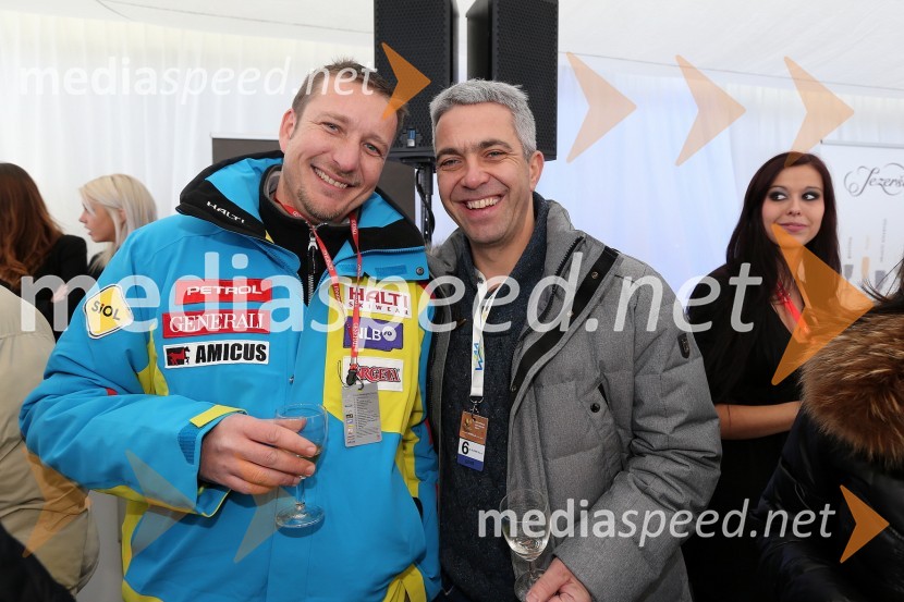 Gregor Pilgram, predsednik uprave zavarovalnice Generali; Marko Arsenovič, direktor podjetja S.Oliver SLO49. Zlata lisica, veleslalom in druženje v VIP prostoru