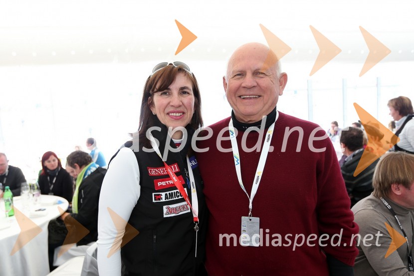 Barbara Kürner Čad, direktorica Smučarske zveze Slovenije; Janez Kocijančič, predsednik Olimpijskega komiteja Slovenije49. Zlata lisica, veleslalom in druženje v VIP prostoru