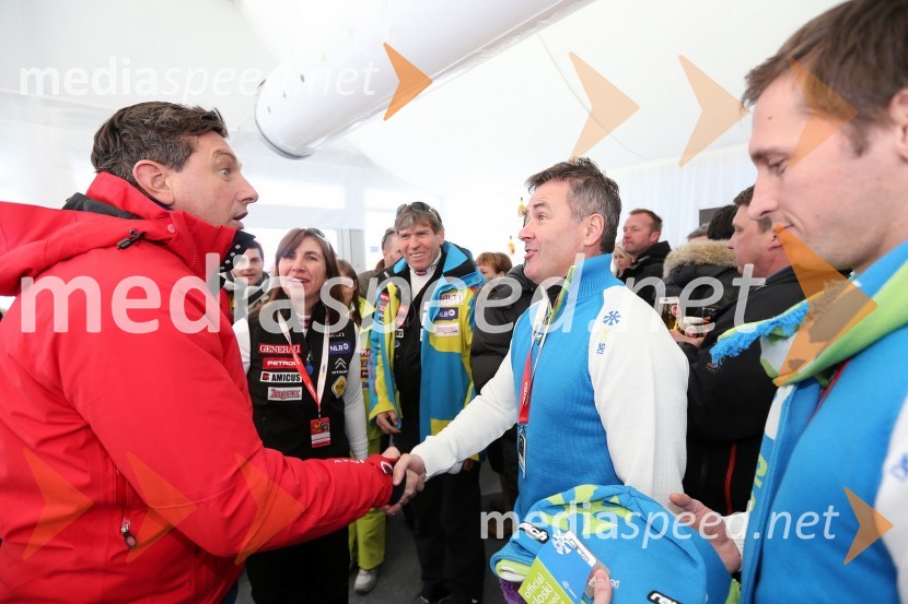 Borut Pahor, predsednik Republike Slovenije; Primož Ulaga, predsednik Smučarske zveze Slovenije49. Zlata lisica, veleslalom in druženje v VIP prostoru