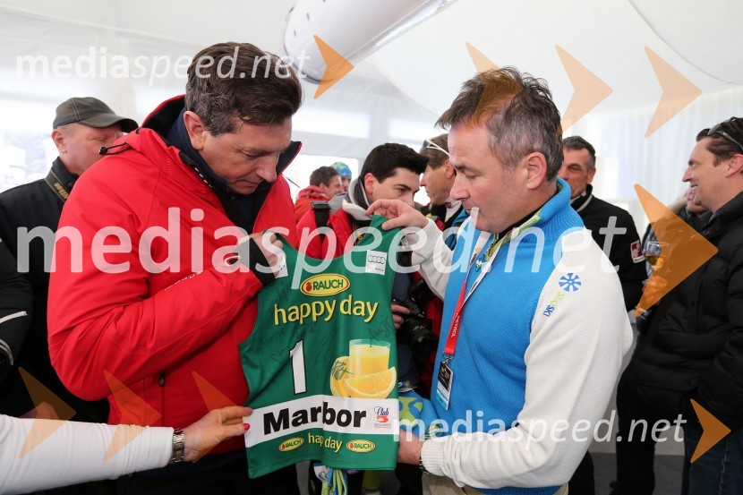 Borut Pahor, predsednik Republike Slovenije; Primož Ulaga, predsednik Smučarske zveze Slovenije49. Zlata lisica, veleslalom in druženje v VIP prostoru