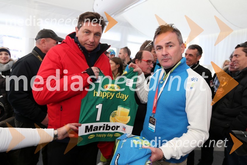 Borut Pahor, predsednik Republike Slovenije; Primož Ulaga, predsednik Smučarske zveze Slovenije49. Zlata lisica, veleslalom in druženje v VIP prostoru
